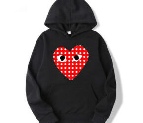 CDG White Dotted Heart Hoodie 600x621 1 290x300